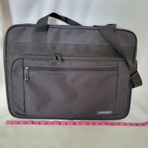 Laptop case (briefcase style), black canvas, Lands End